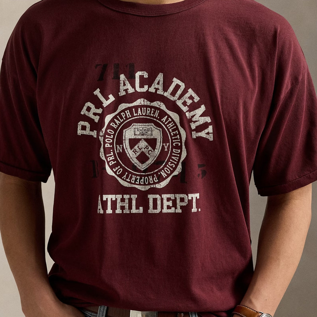 Classic Fit Logo Jersey T-shirt Harvard Wine