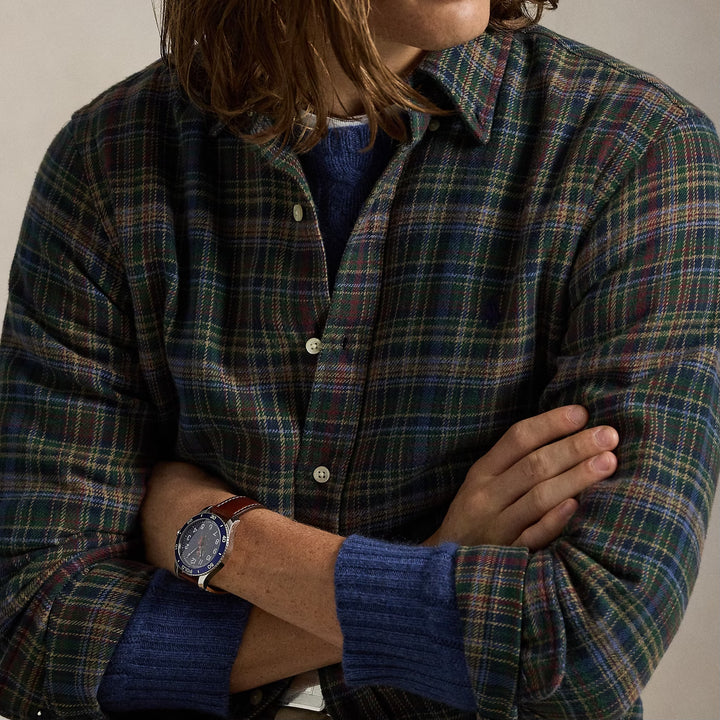 Custom Fit Plaid Bru Pine Navy Multi