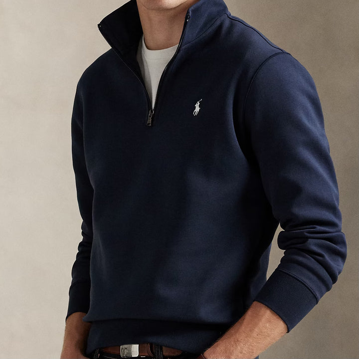 Double-knit Quarter-zi Aviator Navy