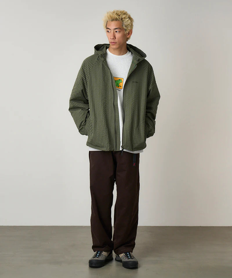 Northside Plaid Hooded Jacket Olive
