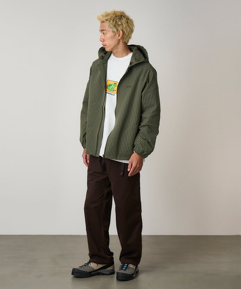 Northside Plaid Hooded Jacket Olive