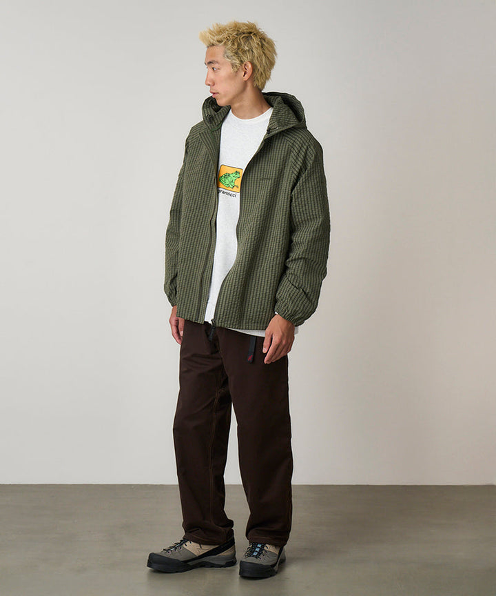 Northside Plaid Hooded Jacket Olive