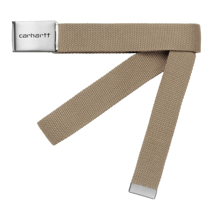 Clip Belt Chrome Leather