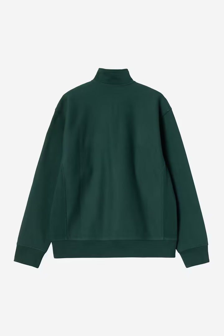 Half Zip American Script Sweat Dark Fir