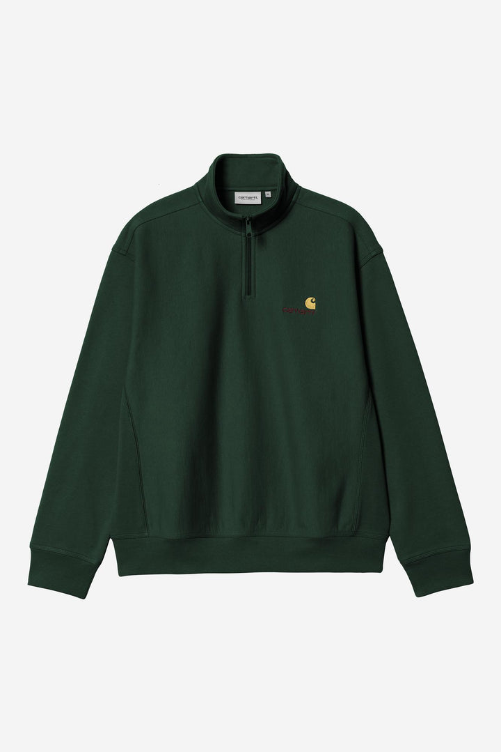 Half Zip American Script Sweat Conifer