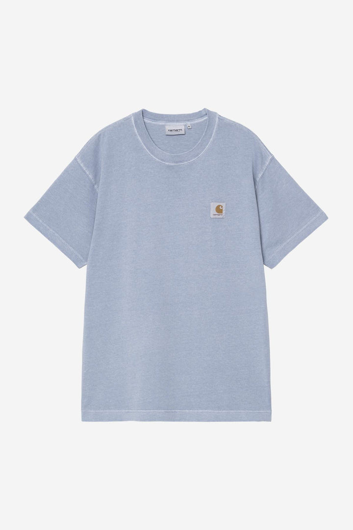 S/S Nelson T-shirt Gentle Blue, Garment Dyed - The Road 1380
