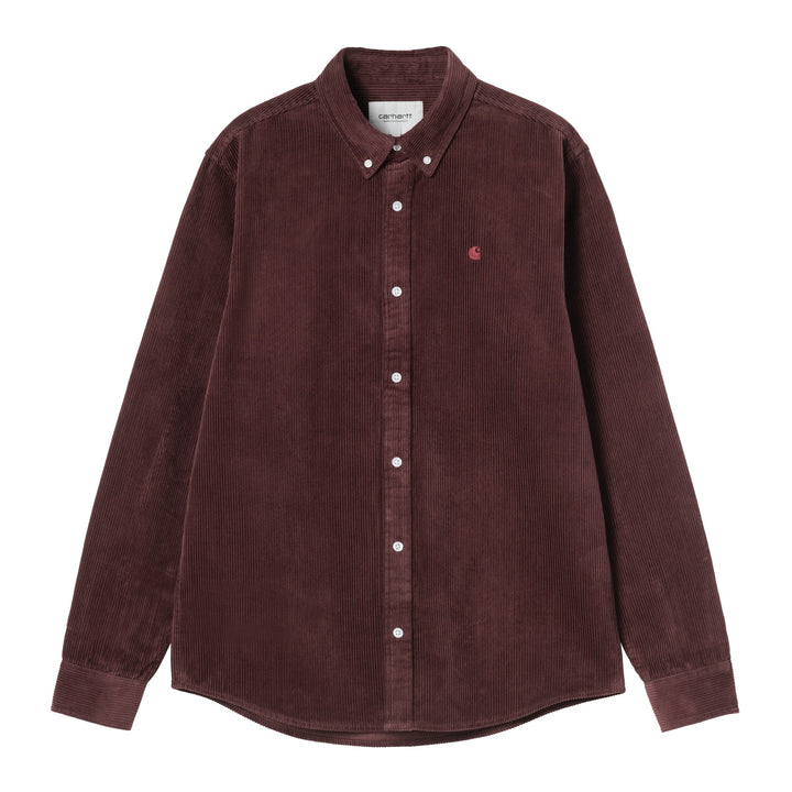 L/S Madison Cord Shirt Amarone