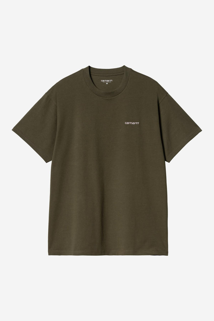 S/S Script Embroidery T-shirt Turtle / Air Pink