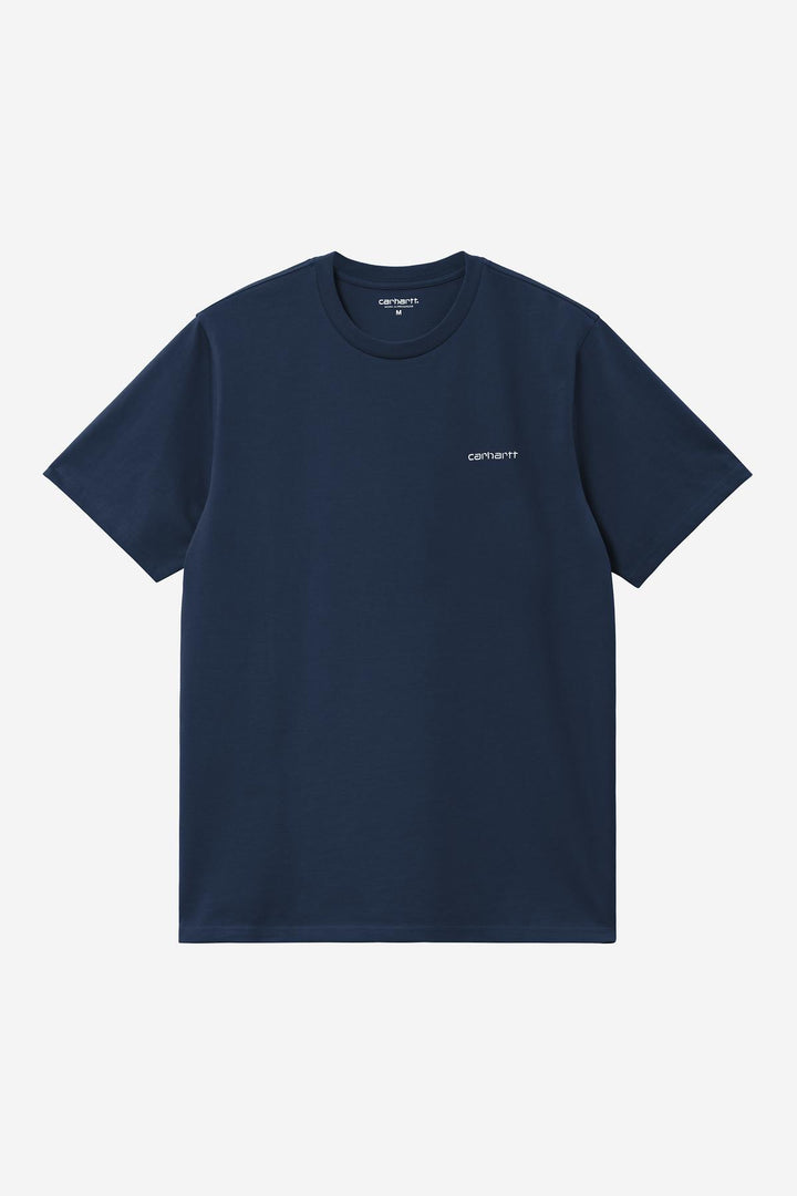 S/S Script Embroidery T-shirt Jupiter / White