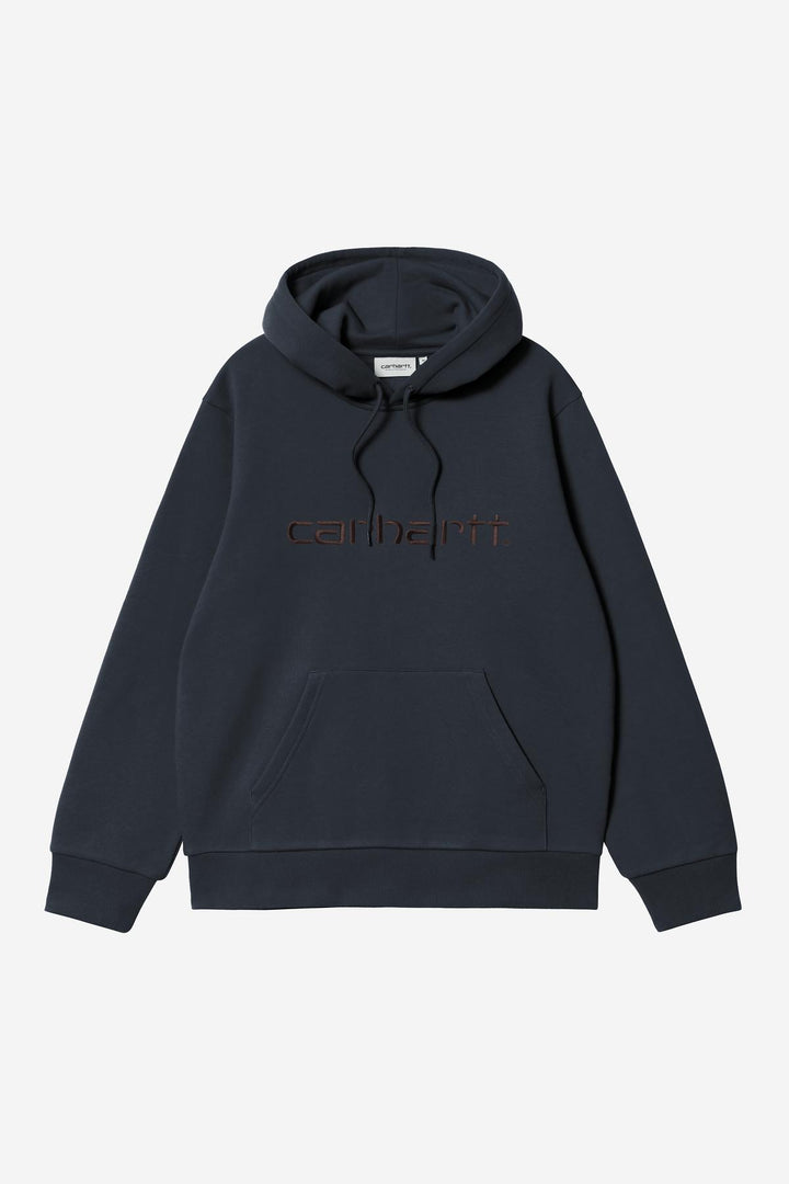 Hooded Carhartt Sweat Deep Night / Palisander