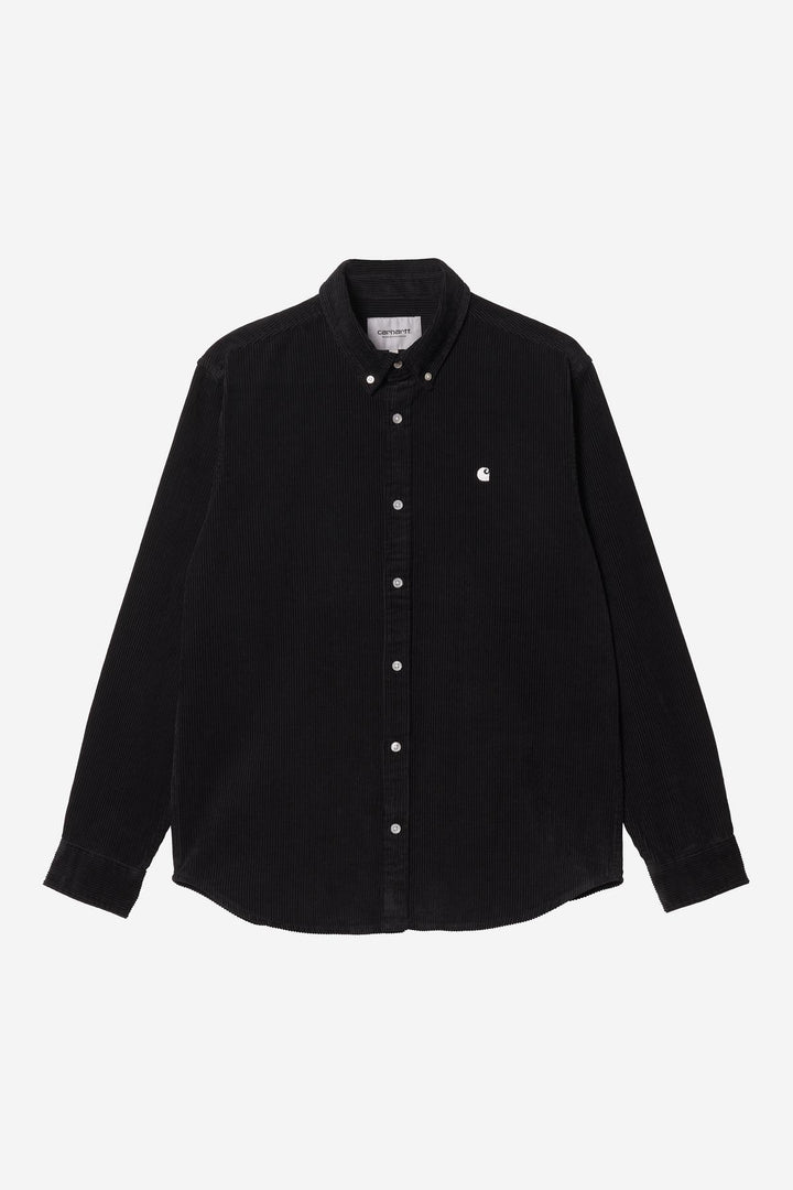 L/S Madison Fine Cord Shirt Black / Wax