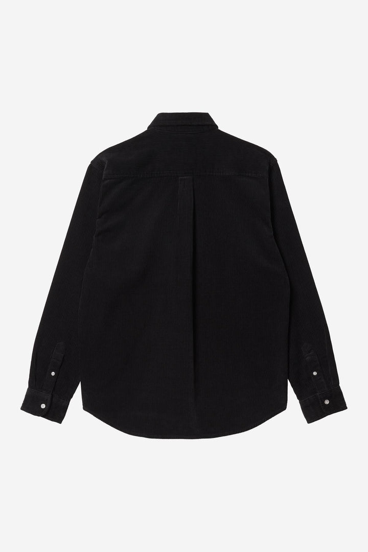 L/S Madison Fine Cord Shirt Black / Wax