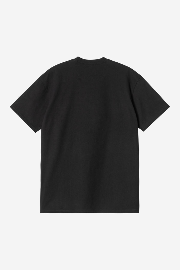 S/S Pocket Heart T-shirt Black / Red