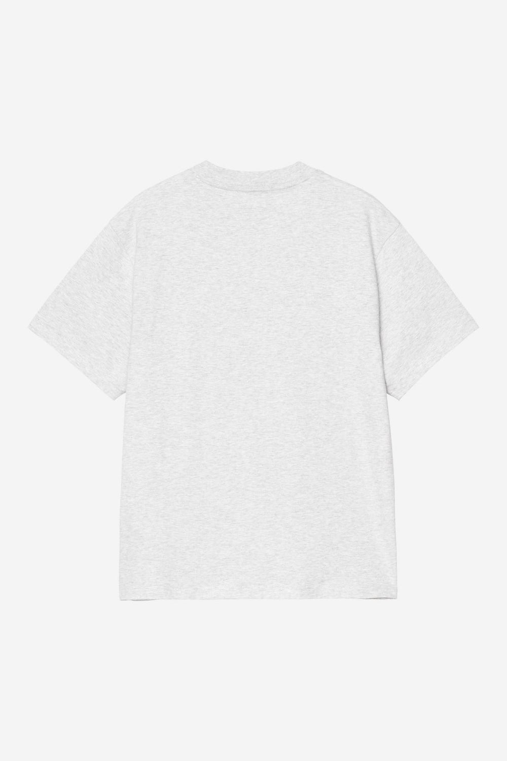 W' S/S Pocket Heart T-shirt Ash Heather / Red - The Road 1380