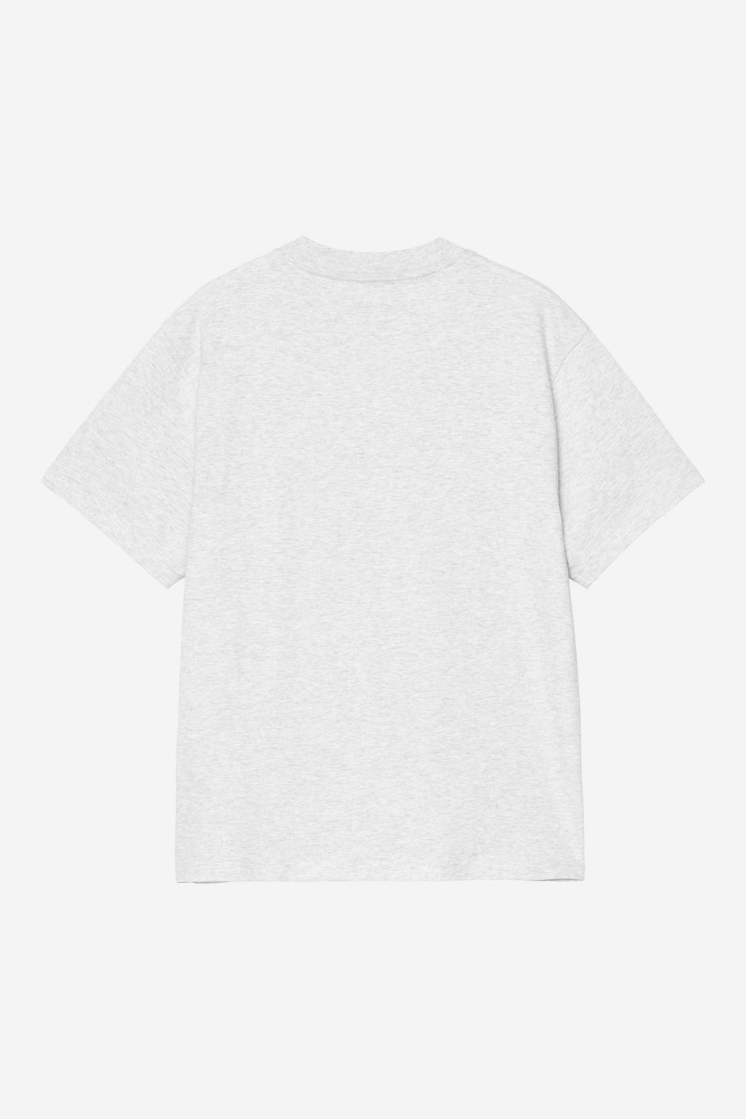 W' S/S Pocket Heart T-shirt Ash Heather / Red - The Road 1380