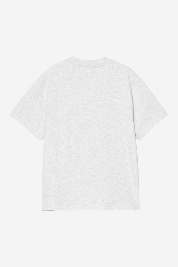 W' S/S Pocket Heart T-shirt Ash Heather / Red - The Road 1380