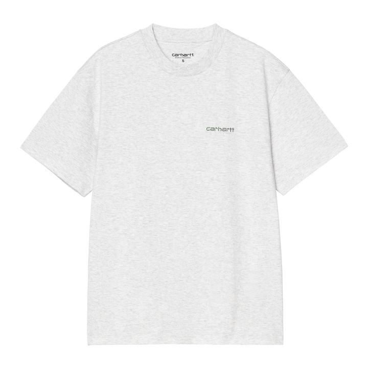 W' S/S Script Embroidery T-s Ash Heather / Velvet Green - The Road 1380