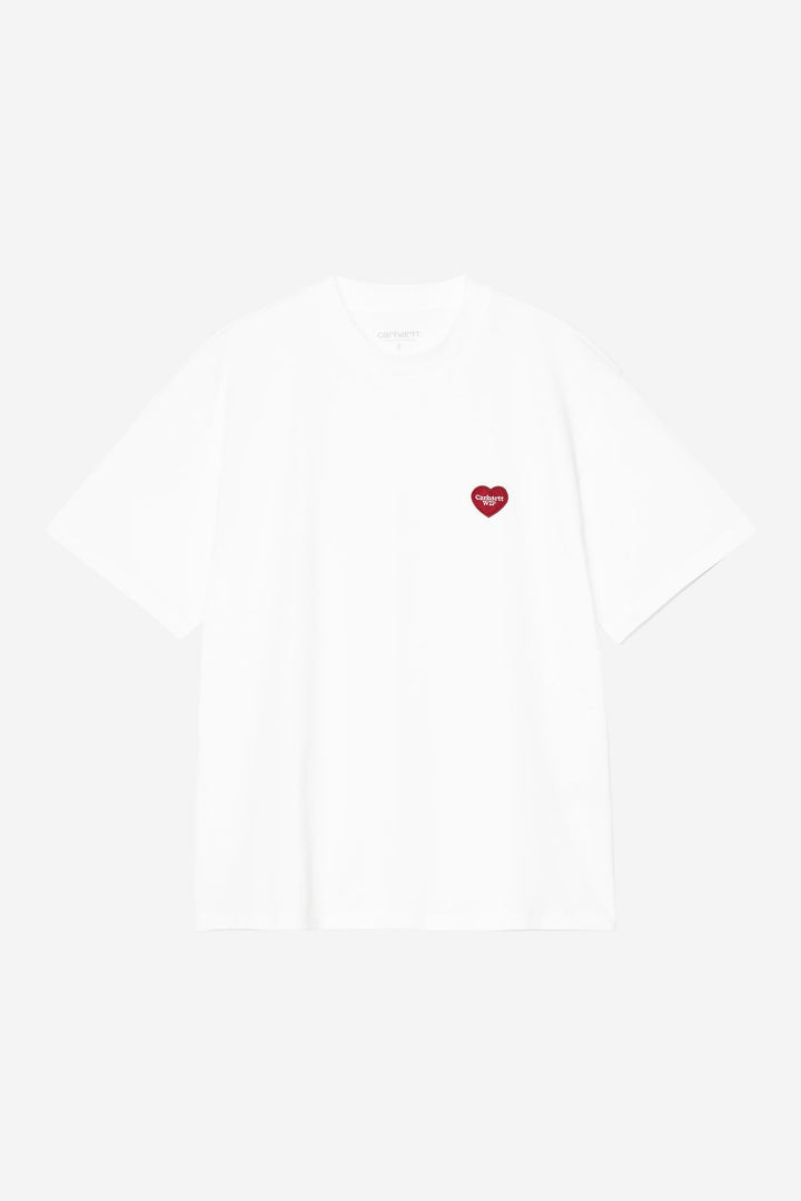 W' S/S Heart Patch T-shirt White / Red / ---