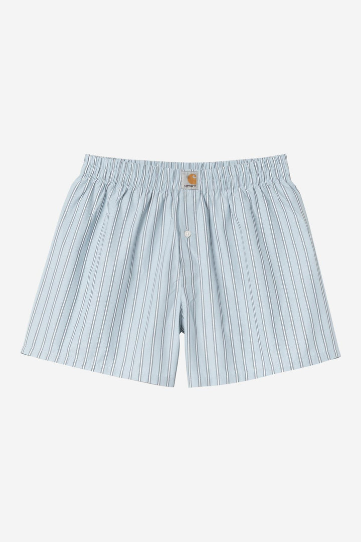 Cotton Boxer Grimsby Stripe, Blue Fog
