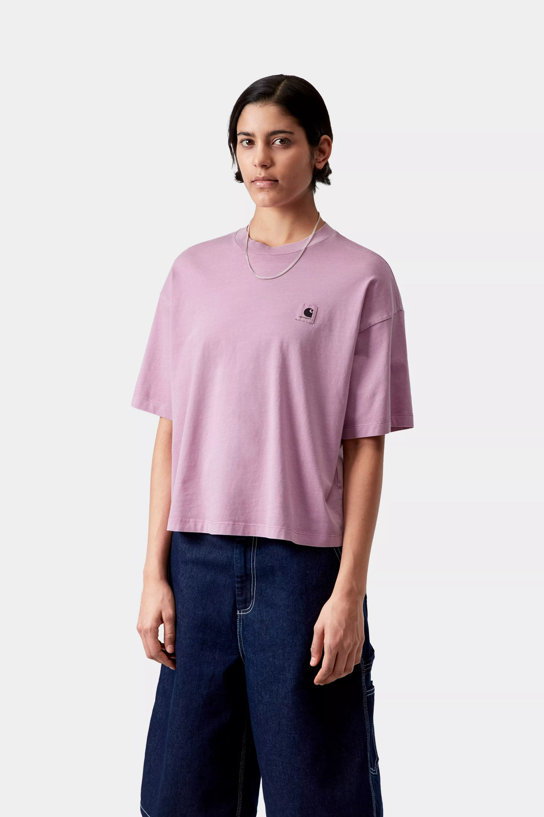 W' S/S Nelson T-shirt Gentle Purple, Garment Dyed - The Road 1380