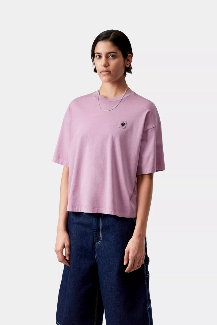 W' S/S Nelson T-shirt Gentle Purple, Garment Dyed - The Road 1380