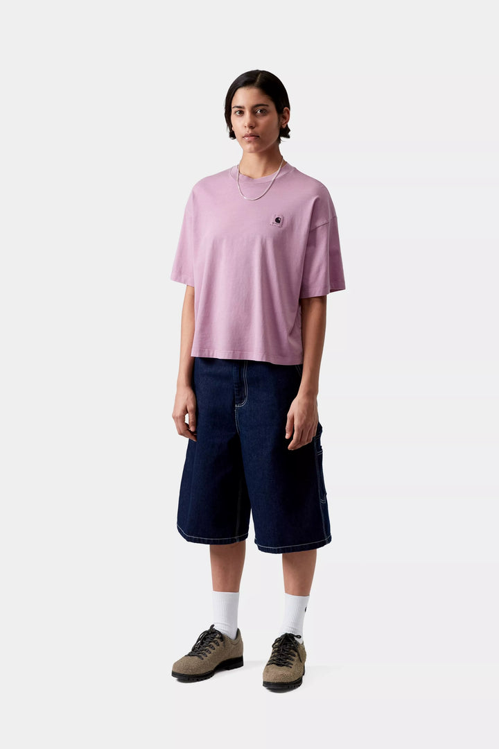 W' S/S Nelson T-shirt Gentle Purple, Garment Dyed - The Road 1380