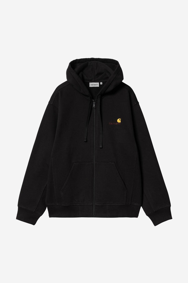 Hooded American Script Jacket Black