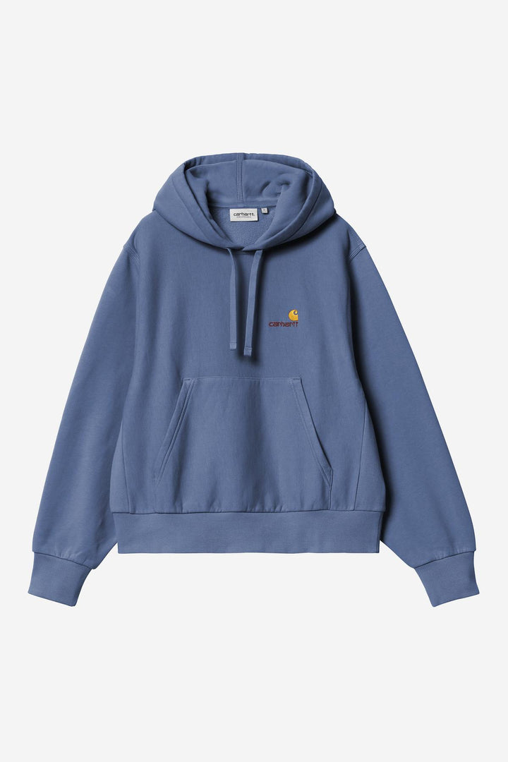 Hooded Label Script Sweat Blue