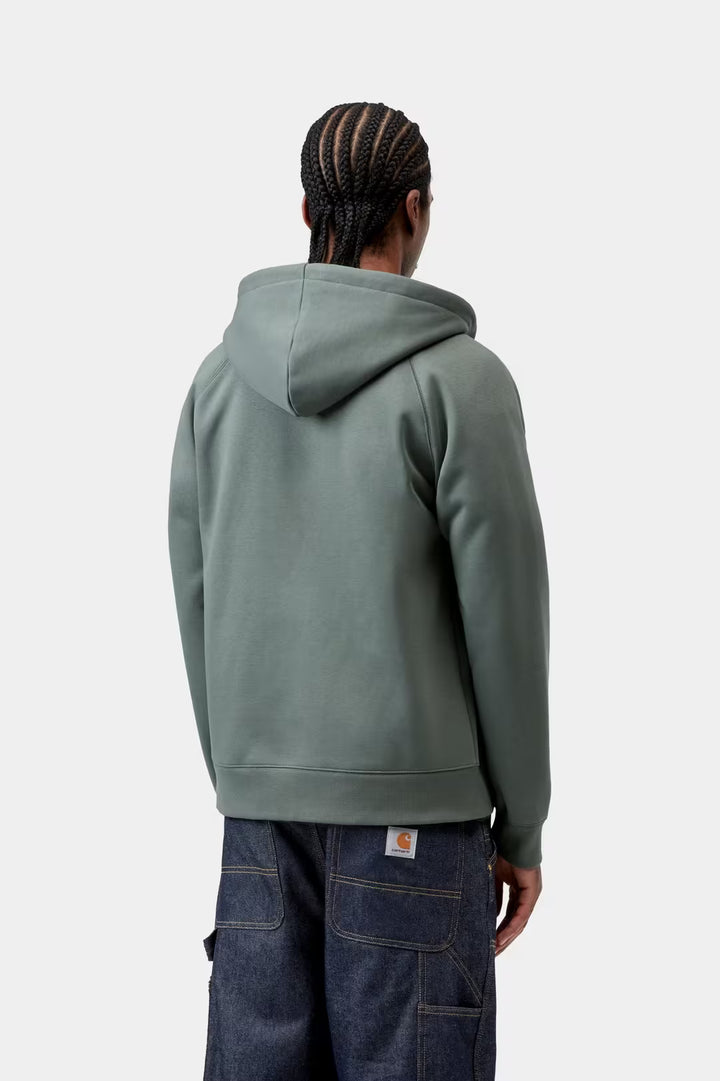 Hooded Chase Jacket Velvet Green / Gold