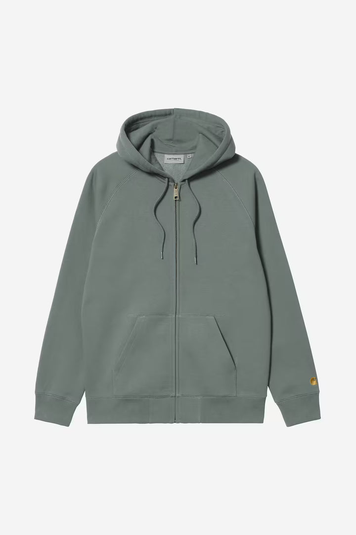 Hooded Chase Jacket Velvet Green / Gold