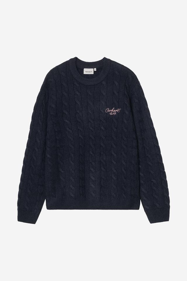 Signature Sweater Deep Night / Glassy Pink