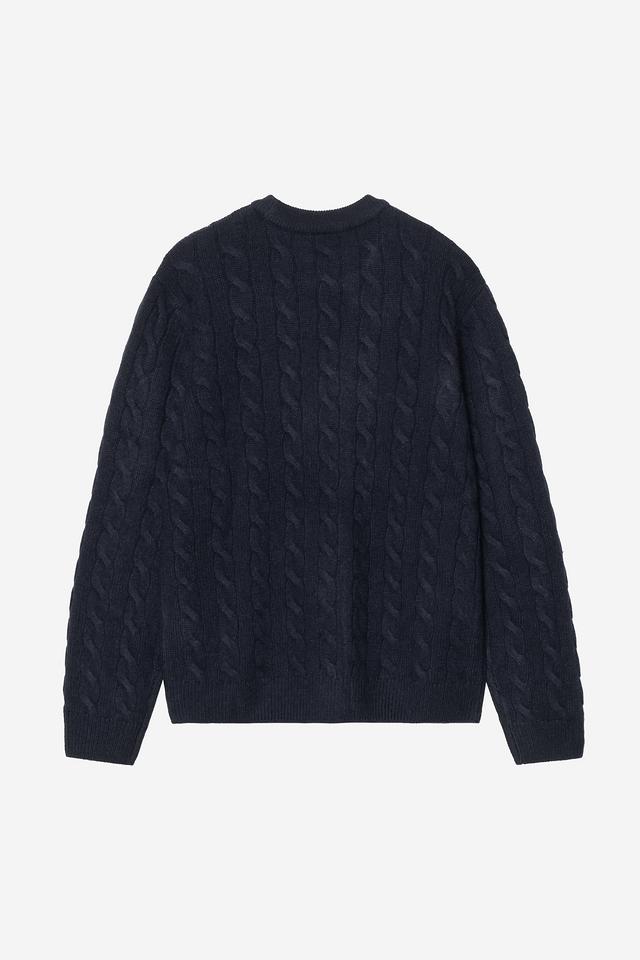 Signature Sweater Deep Night / Glassy Pink