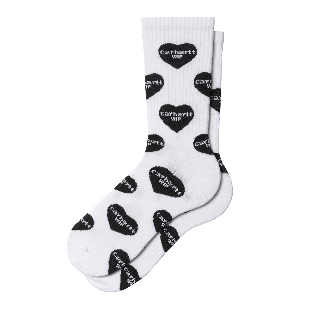 Heart Logo Socks Heart Logo Jacquard, White