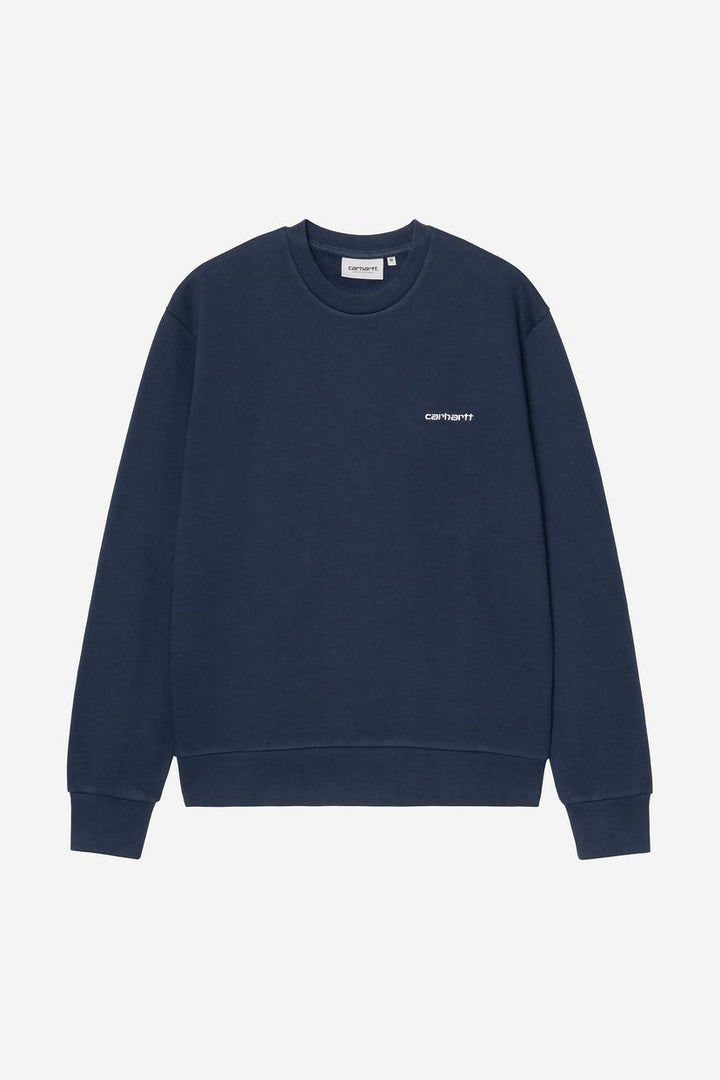Script Embroidery Sweat Jupiter / White