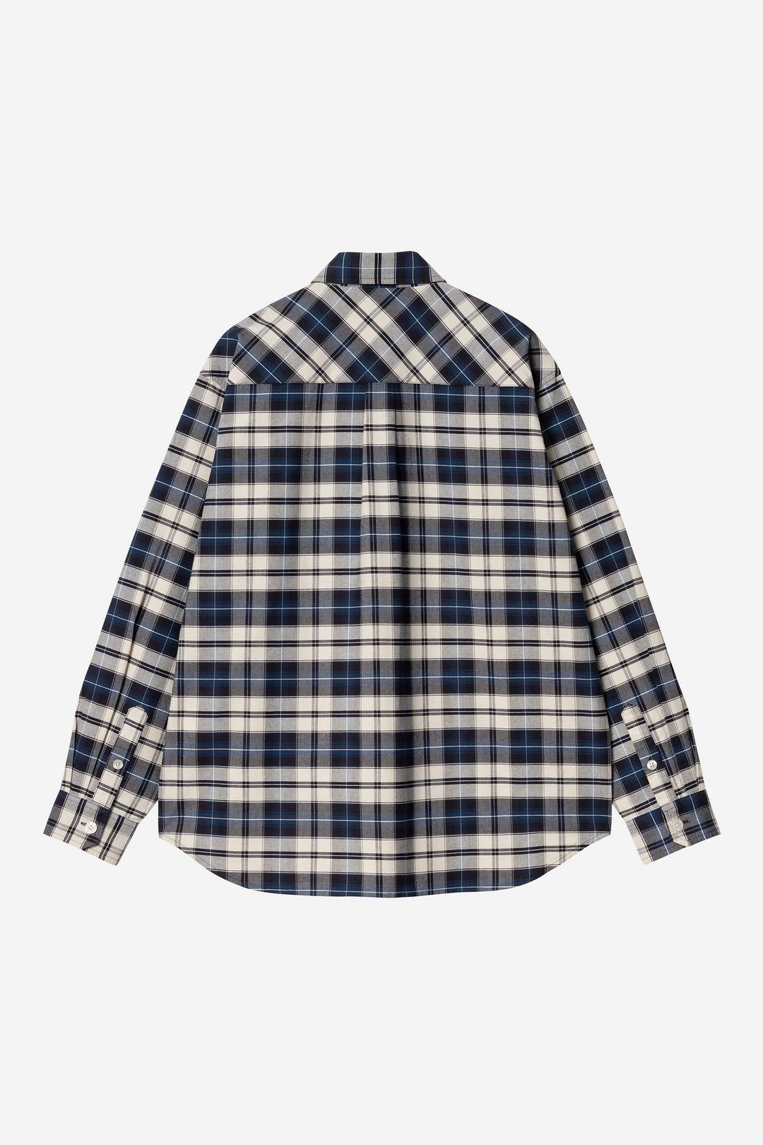 W' L/S Tarbell Shirt Tarbell Check, Dark Navy / White