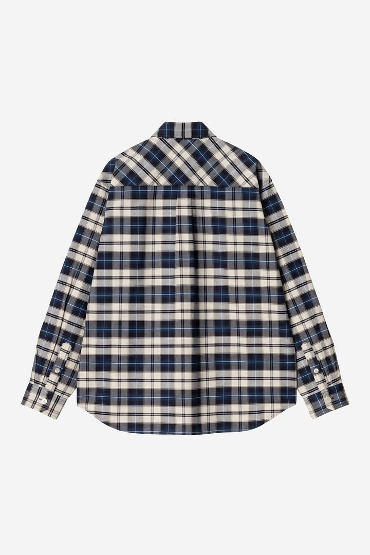 W' L/S Tarbell Shirt Tarbell Check, Dark Navy / White