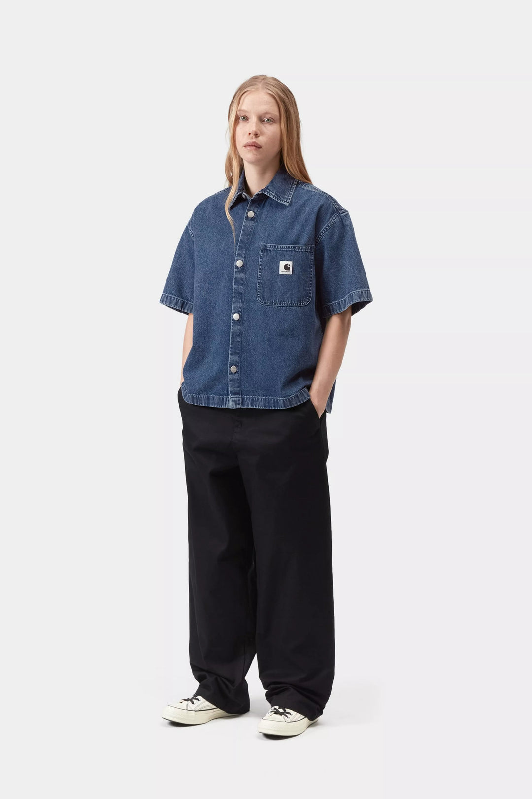 W' S/S Lovilia Shirt Blue Stone Washed - The Road 1380