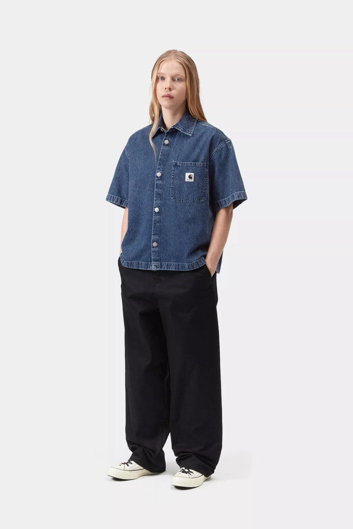 W' S/S Lovilia Shirt Blue Stone Washed - The Road 1380