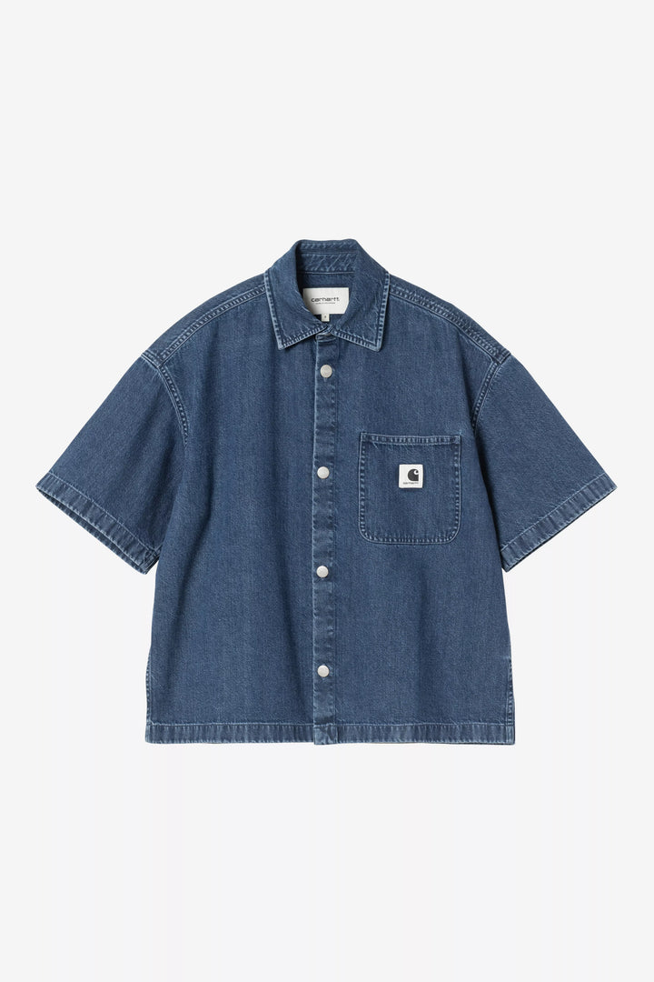 W' S/S Lovilia Shirt Blue Stone Washed - The Road 1380