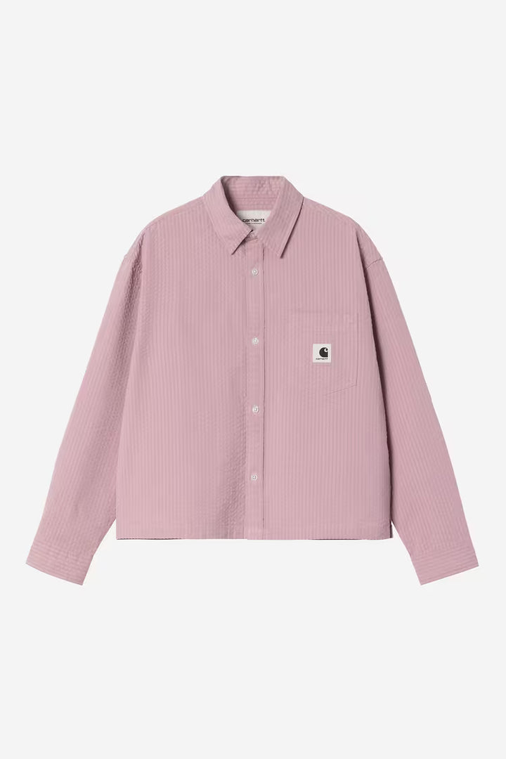 W' L/S Toland Shirt Toland Stripe, Pink Fog