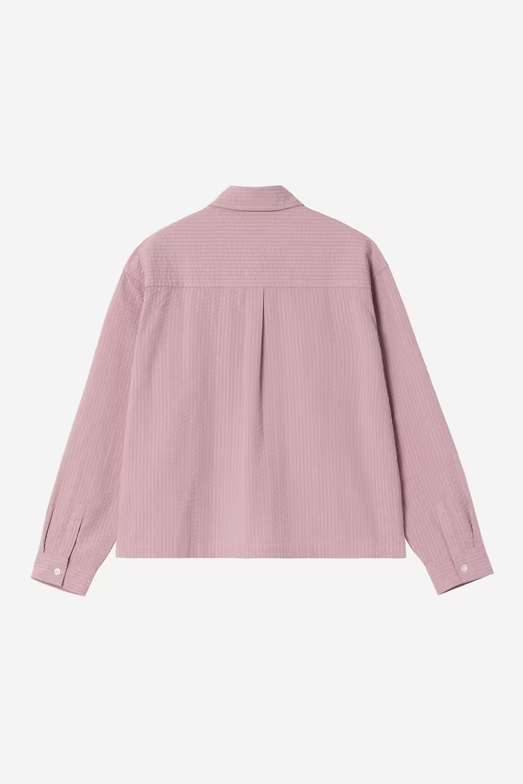 W' L/S Toland Shirt Toland Stripe, Pink Fog