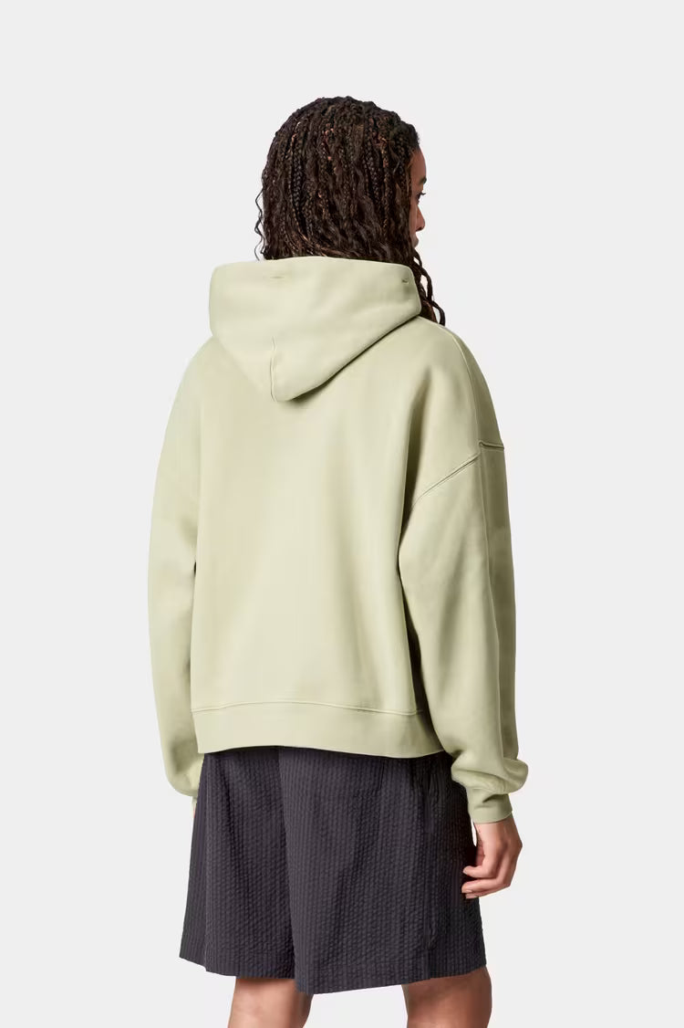 W' Hooded Solar Chrome Sweat Pale Olive
