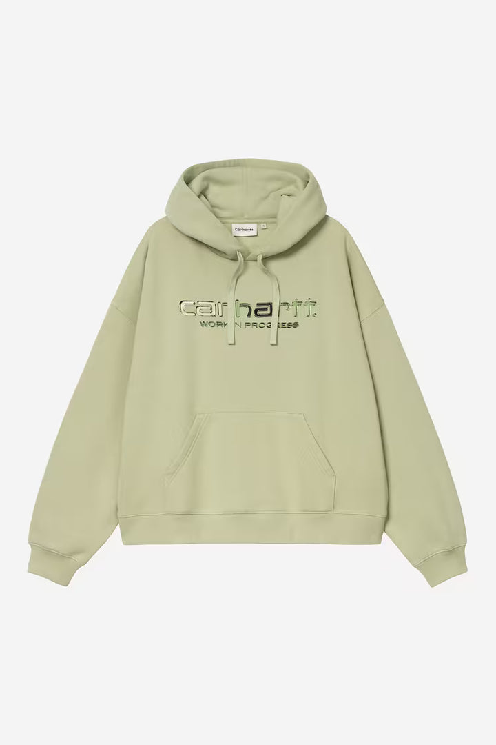W' Hooded Solar Chrome Sweat Pale Olive