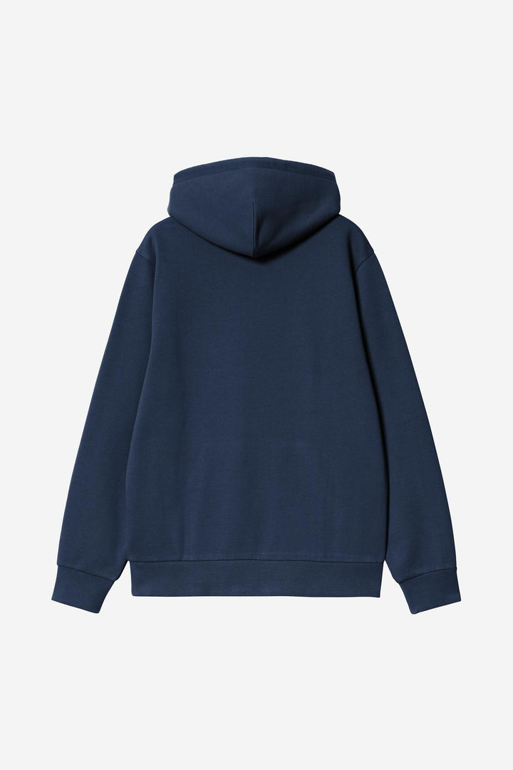 Hooded Script Embroidery Sweat Jupiter / White