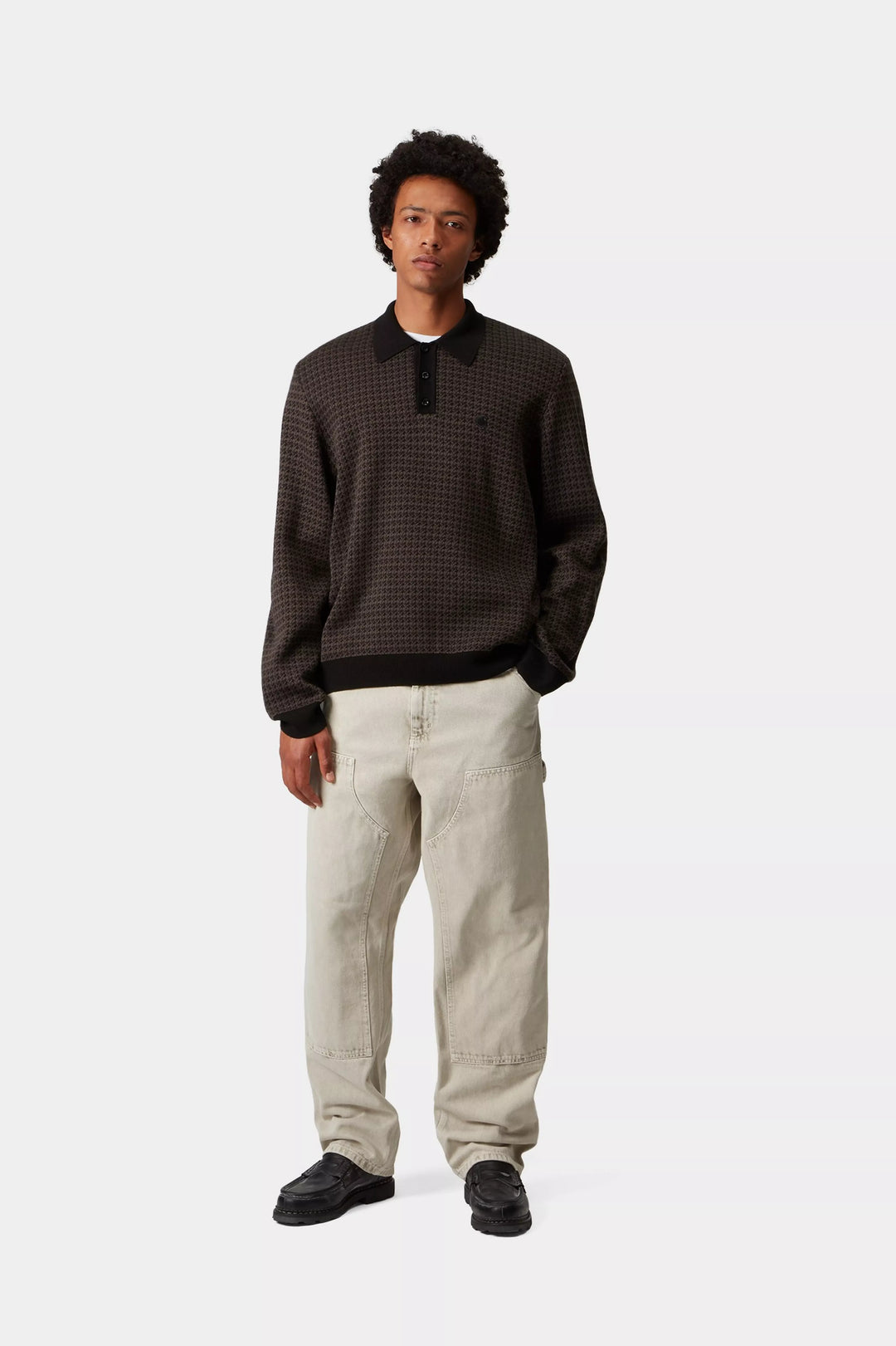 L/S Lowis Polo Lowis Houndstooth, Vitola Heather