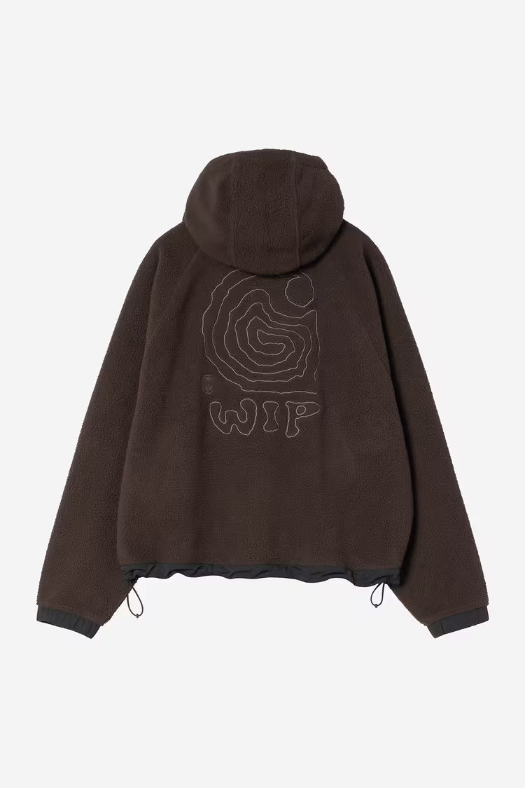 W' Hooded Helix Fleece Jacket Palisander / Black - The Road 1380