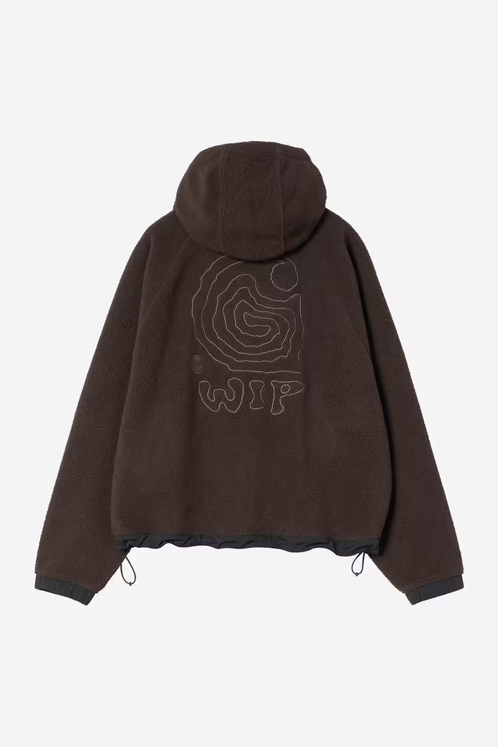 W' Hooded Helix Fleece Jacket Palisander / Black - The Road 1380