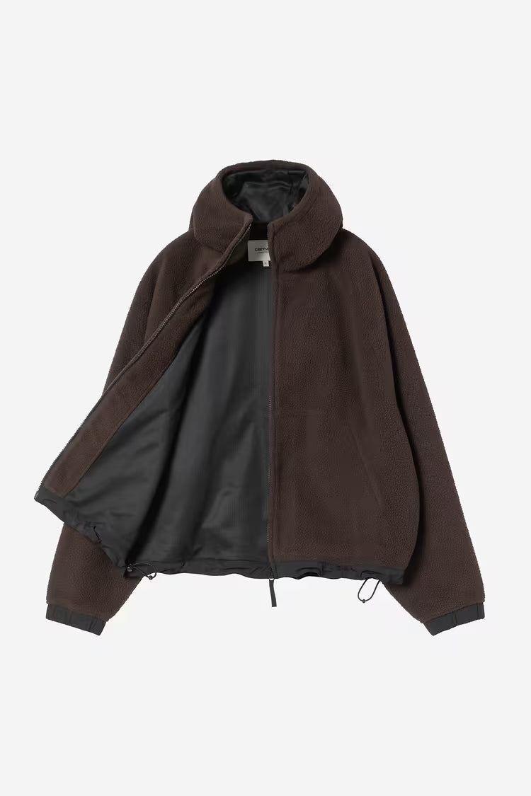 W' Hooded Helix Fleece Jacket Palisander / Black - The Road 1380