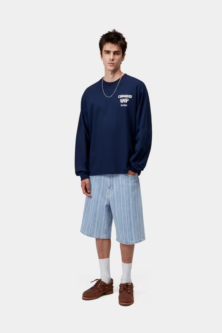 Rylan Short Rylan Stripe, Blue / Stone Bleached