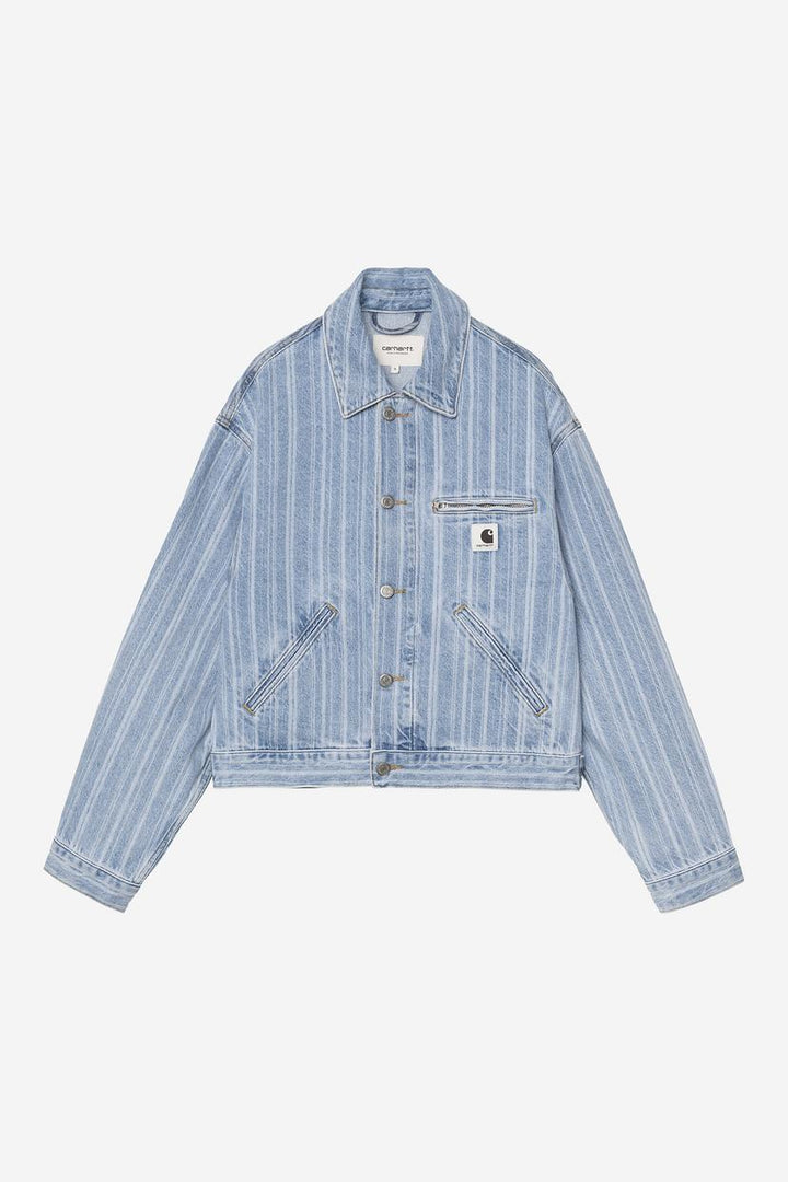 W' Rylan Jacket Rylan Stripe, Blue / Stone Bleached